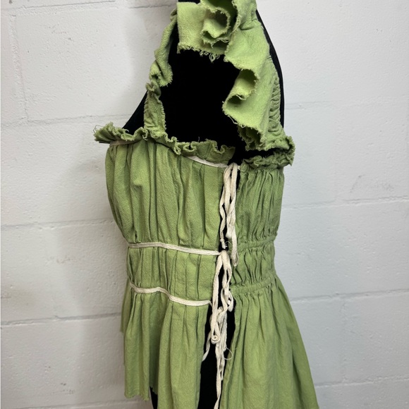 FREE PEOPLE Elegant Green Ruffle Shirt - Picture 6 of 9